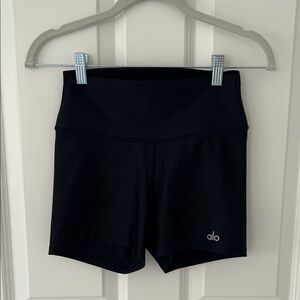 ALO Yoga Black High-Rise Athletic Shorts